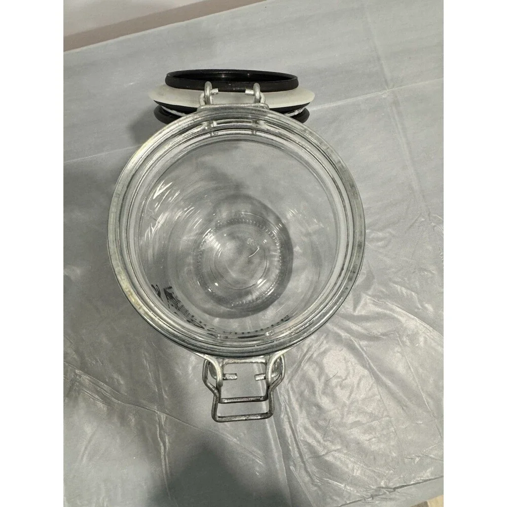 From Scratch Pastry Shoppe Glass Canister Jar Clamp Lid Bakery Kitchen Decor